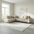 Lido Corner Sofa - Open End - Sand - Fabric - Natural Legs - LHF