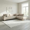 Lido Corner Sofa - Open End - Sand - Fabric - Natural Legs - RHF