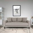 Lido Sofa - 2.5 Seater - Stone - Fabric
