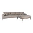 Lido Lounge Sofa - Olive Green - Fabric - Black Legs - LHF