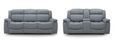 Linden Recliner Sofa Set - Grey Fabric - 3+2 Seater