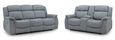 Linden Recliner Sofa Set - Grey Fabric - 3+2 Seater