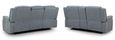 Linden Recliner Sofa Set - Grey Fabric - 3+2 Seater