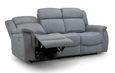 Linden Recliner Sofa - Grey Fabric - 3 Seater
