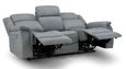 Linden Recliner Sofa - Grey Fabric - 3 Seater