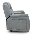 Linden Recliner Sofa - Grey Fabric - 3 Seater