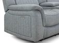 Linden Recliner Sofa - Grey Fabric - 3 Seater