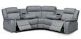 Linden Recliner Corner Sofa Set - Grey Fabric - Large - 2 Corner 2