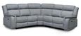 Linden Recliner Corner Sofa Set - Grey Fabric - Large - 2 Corner 2