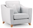 Linnet Dove Grey Fabric Armchair