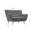 Loft 2 Seater Sofa - Grey Fabric