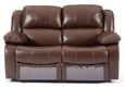 London Brown Leather 2 Seater Recliner Sofa