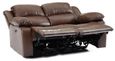 London Brown Leather 2 Seater Recliner Sofa
