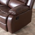 London Brown Leather 3 Seater Recliner Sofa