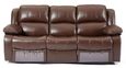 London Brown Leather 3 Seater Recliner Sofa