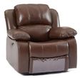 London Brown Leather Recliner Armchair