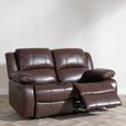 London Brown Leather Recliner Sofa Set