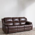 London Electric Recliner Sofa - 3 Seater - Brown Leather