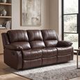 London Recliner Sofa - 3 Seater - Brown Leather