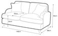 Manhattan Apricot Fabric 2 Seater Sofa