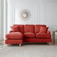 Manhattan Apricot Fabric Chaise Corner Sofa - LHF