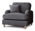 Manhattan Charcoal Fabric Armchair