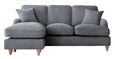 Manhattan Charcoal Fabric Chaise Corner Sofa - LHF