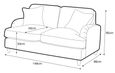Manhattan Emerald Fabric 2 Seater Sofa