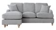Manhattan Ice Fabric Chaise Corner Sofa - LHF