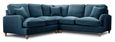 Manhattan Navy Fabric 2 Corner 2 Sofa