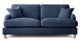 Manhattan Navy Fabric 3 Seater Sofa