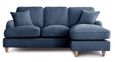 Manhattan Navy Fabric Chaise Corner Sofa - RHF