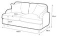Manhattan Putty Fabric 2 Seater Sofa