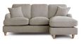 Manhattan Putty Fabric Chaise Corner Sofa - RHF
