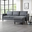 Marant Grey Fabric Corner Sofa