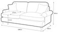 Marigot Apricot Fabric 3 Seater Sofa