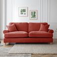 Marigot Apricot Fabric 3 Seater Sofa