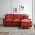 Marigot Apricot Fabric Chaise Corner Sofa - RHF