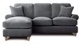 Marigot Charcoal Fabric Chaise Corner Sofa - LHF