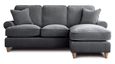 Marigot Charcoal Fabric Chaise Corner Sofa - RHF