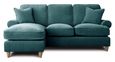 Marigot Emerald Fabric Chaise Corner Sofa - LHF