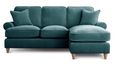 Marigot Emerald Fabric Chaise Corner Sofa - RHF