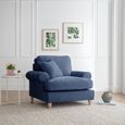 Marigot Navy Fabric Armchair