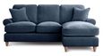 Marigot Navy Fabric Chaise Corner Sofa - RHF