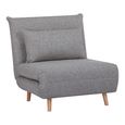 Marlow Click Clack Sofa Bed - Grey Fabric - Natural Legs