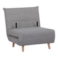 Marlow Click Clack Sofa Bed - Grey Fabric - Natural Legs