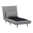 Marlow Click Clack Sofa Bed - Grey Fabric - Natural Legs