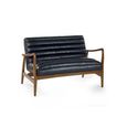 Marshall Sofa - 2 Seater - Black Faux Leather