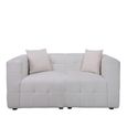 Milo 2 Seater Sofa - White Boucle Fabric
