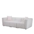 Milo 3 Seater Sofa - White Boucle Fabric